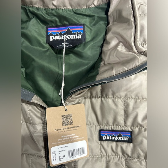 Patagonia Men's Medium Nano Puff Insulated Vest Seabird Grey NWT Puffer - Picture 4 of 8